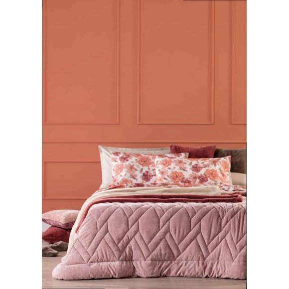 RIVIERA TRAPUNTA MATRIMONIALE "EDINA"270 x 260 CM - TORTORA