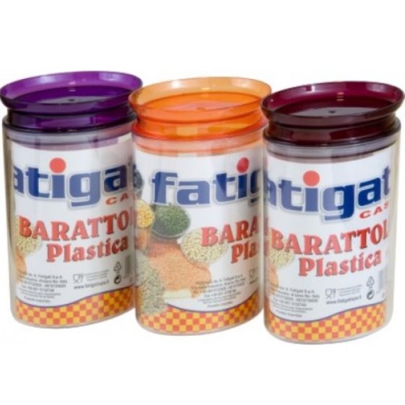 FATIGATI BARATTOLO IN PLASTICA  ART.29812 1,2LT - COLORI ASSORTITI 