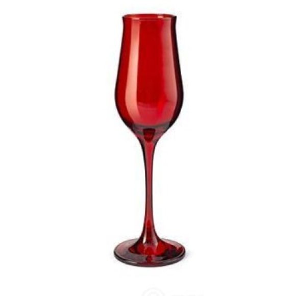 SET 6 CALICI FLUTE WAVY - ROSSO