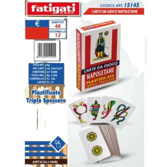 FATIGATI CARTE DA GIOCO NAPOLETANE FATIGATI CARTE DA GIOCO NAPOLETANE