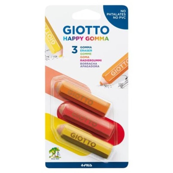 GIOTTO HAPPY GOMMA 3 PEZZI 024100 GIOTTO HAPPY GOMMA 3 PEZZI 024100