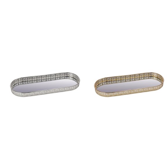 STAR VASSOIO OVALE METALLO 33X12 CM  - COLORI ASSORTITI