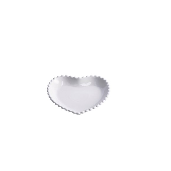 STAR PIATTINO CUORE CERAMICA BIANCO - 20,5x20 CM