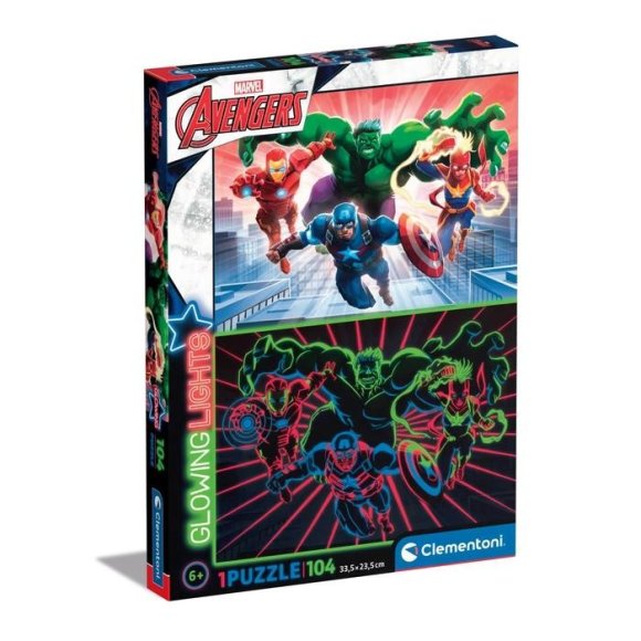 PUZZLE 104 GLOWING MARVEL AVENGERS PUZZLE 104 GLOWING MARVEL AVENGERS