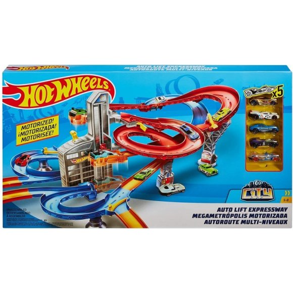 HOT WHEELS AUTO LIFT EXPRESSWAY+5 HOT WHEELS AUTO LIFT EXPRESSWAY+5