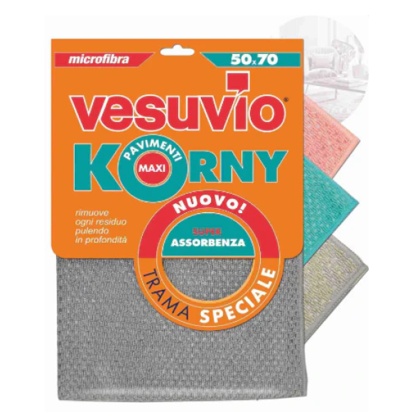 VESUVIO PANNO MICROFIBRA " KORNY" PAVIMENTI - 50X70 CM