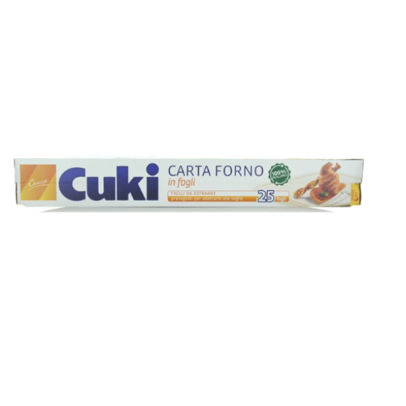 CUKI CARTA FORNO IN FOGLI - 25 FOGLI - CM 33X38 - 9,5 METRI