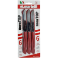 MARIETTI COLTELLO DA TAVOLA DENTATO ROSSO 11 CM - 6 PEZZI MARIETTI COLTELLO DA TAVOLA DENTATO ROSSO 11 CM - 6 PEZZI