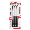 MARIETTI COLTELLO DA TAVOLA DENTATO NERO 11 CM - 6 PEZZI MARIETTI COLTELLO DA TAVOLA DENTATO NERO 11 CM - 6 PEZZI