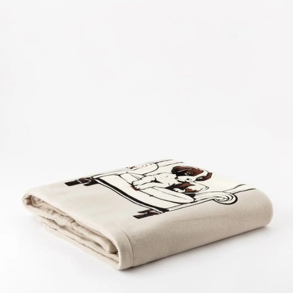 RIVIERA - PLAID "DOGGY MATILDE" 130X170 - AVORIO RIVIERA - PLAID "DOGGY MATILDE" 130X170 - AVORIO