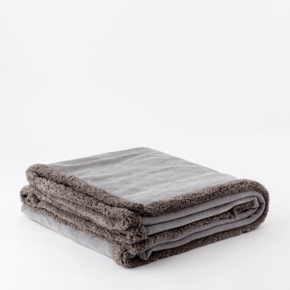 RIVIERA - PLAID "MILBA" 160X210 - BLU DENIM RIVIERA - PLAID "MILBA" 160X210 - BLU DENIM
