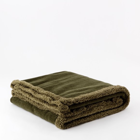 RIVIERA - PLAID "MILBA" 160X210 - VERDE BOSCO RIVIERA - PLAID "MILBA" 160X210 - VERDE BOSCO