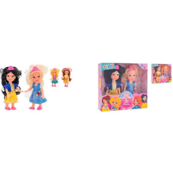 BAMBOLE PRINCIPESSE MINI 2 PEZZI | SET MINI DOLL FIABESCHE
