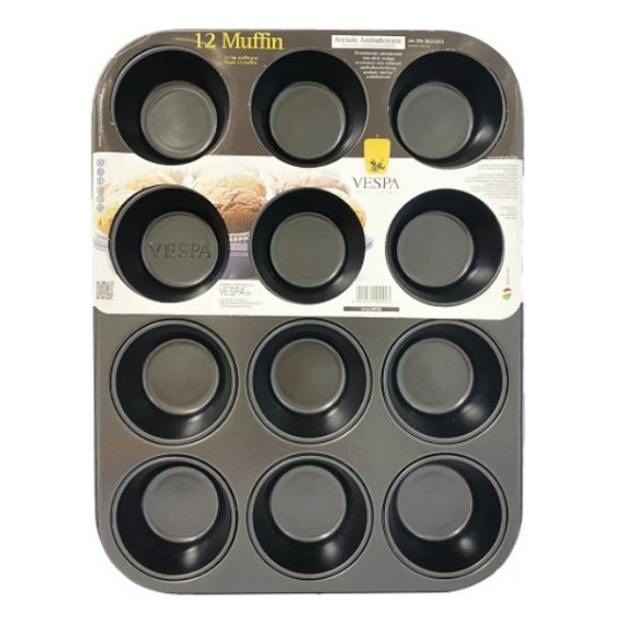 STAMPO ANTIADERENTE 12 MUFFIN STAMPO ANTIADERENTE 12 MUFFIN