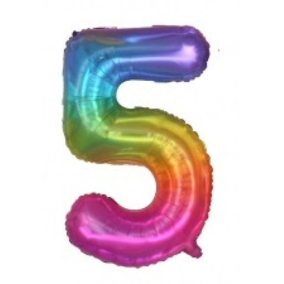 PALLONCINO MYLAR COLORATO - NUMERO 5
