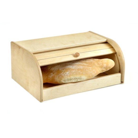 Portapane Legno Chiaro Con Serrandina