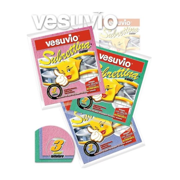 VESUVIO PANNO "SUBRETTINA" 3 PEZZI - COLORI ASSORTITI