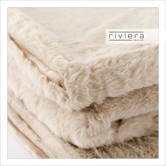 RIVIERA - PLAID SINGOLO "HYGGE" - BIANCO ANTICO RIVIERA - PLAID SINGOLO "HYGGE" - BIANCO ANTICO