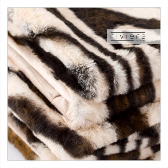 RIVIERA - PLAID SINGOLO "HYGGE" - ANIMALIER ZEBRA RIVIERA - PLAID SINGOLO "HYGGE" - ANIMALIER ZEBRA