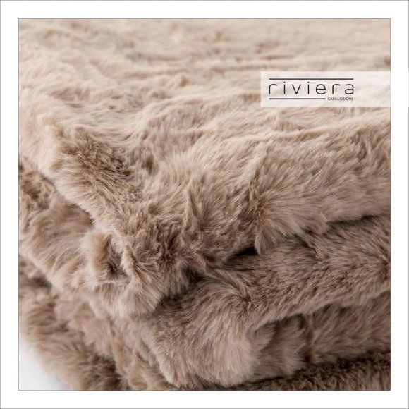 RIVIERA - PLAID MATRIMONIALE "HYGGE" - MARRONE GLACE' RIVIERA - PLAID MATRIMONIALE "HYGGE" - MARRONE GLACE'