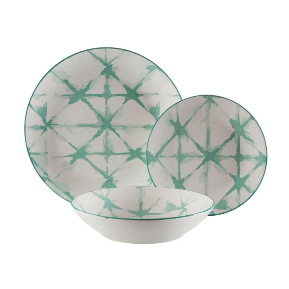 SERVIZIO PIATTI 18 PEZZI "POMPEI" - TURCHESE SERVIZIO PIATTI 18 PEZZI "POMPEI" - TURCHESE