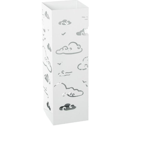 CAMACHO PORTAOMBRELLI QUADRATO METALLO 15,5X15,5X49 CM - BIANCO 