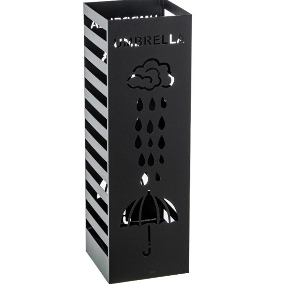 CAMACHO PORTAOMBRELLI QUADRATO METALLO 15,5X15,5X49 CM - NERO