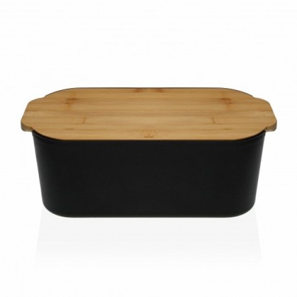 PORTA PANE CON TAGLIERE nero