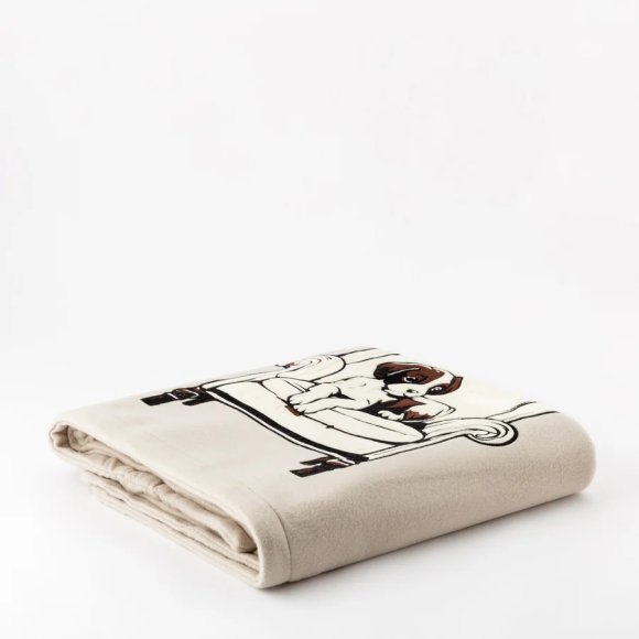 RIVIERA - PLAID "DOGGY REGINA" 130X170 - TORTORA RIVIERA - PLAID "DOGGY REGINA" 130X170 - TORTORA