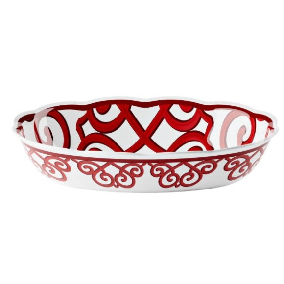 GUZZINI NATALE RISOTTIERA HARMONIA IN MELAMINA BIANCO E ROSSO 32,4x23,3xh6,8 CM GUZZINI NATALE RISOTTIERA HARMONIA IN MELAMINA BIANCO E ROSSO 32,4x23,3xh6,8 CM