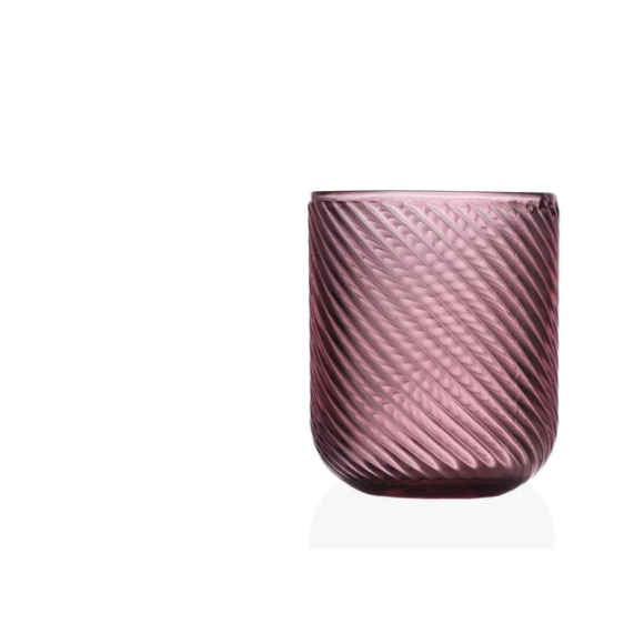 SET 6 BICCHIERI CRISTALLO rosa 260 ml 7 x 9 cm