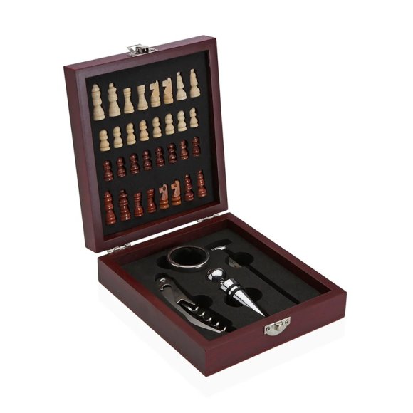 VERSA SET 4 UTENSILI VINO SCACCHI - 14,78X16,8X5,1 CM VERSA SET 4 UTENSILI VINO SCACCHI - 14,78X16,8X5,1 CM