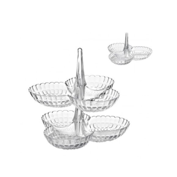 GUZZINI - SET 2 ANTIPASTIERE LINEA "TIFFANY" - TRASPARENTE GUZZINI - SET 2 ANTIPASTIERE LINEA "TIFFANY" - TRASPARENTE
