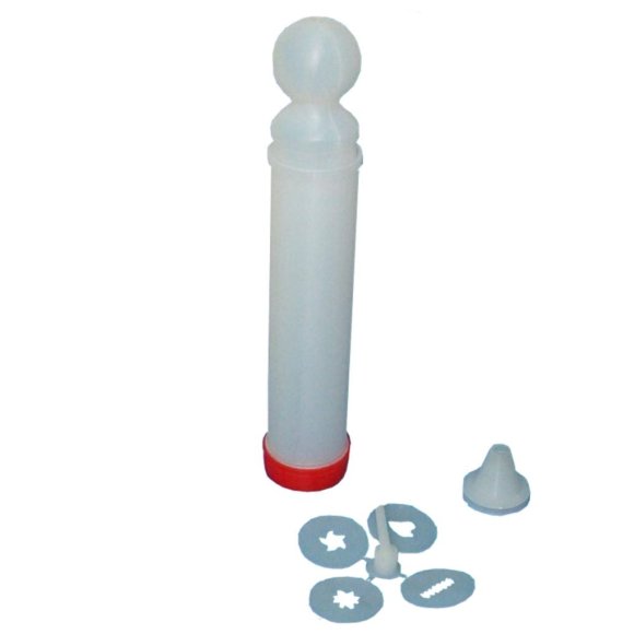 SIRINGA PER DOLCI CON 6 PIASTRE DIFFERENTI - 30 CM SIRINGA PER DOLCI CON 6 PIASTRE DIFFERENTI - 30 CM