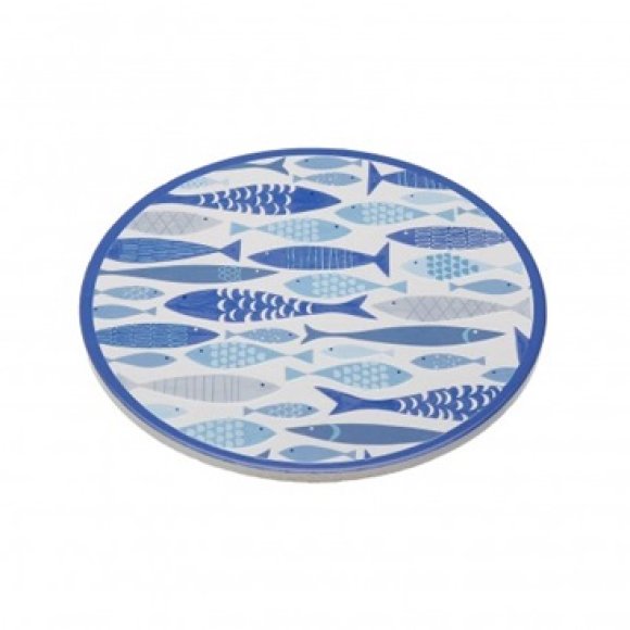 SOTTOPENTOLA PESCI 3D TONDO - BLU SOTTOPENTOLA PESCI 3D TONDO - BLU