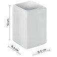 PORTASPAZZOLINI GEDY "VERBENA" IN CERAMICA - BIANCO PORTASPAZZOLINI GEDY "VERBENA" IN CERAMICA - BIANCO