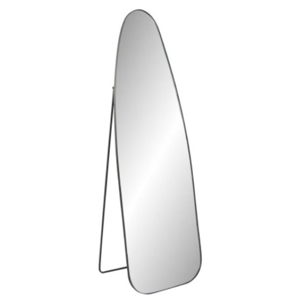 SPECCHIO DA TOELETTA IN FERRO E VETRO 55X48X165 CM-  NERO