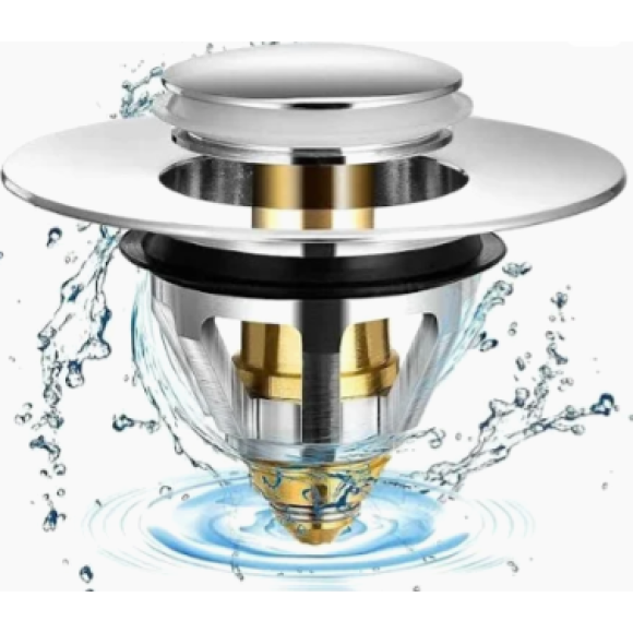 Tappo universale copri‑piletta in acciaio inox