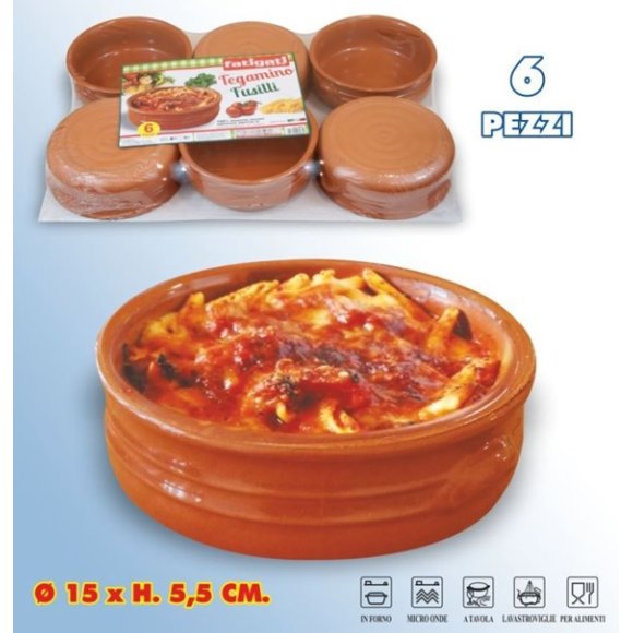 TEGAMI FUSILLI - 6 PEZZI TEGAMI FUSILLI - 6 PEZZI
