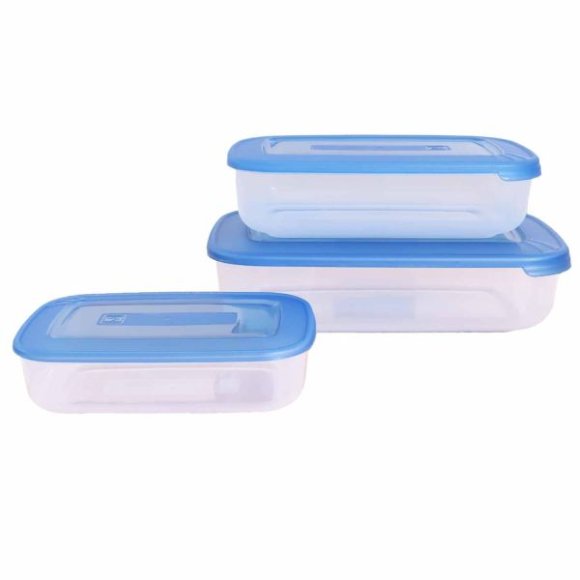 TONTARELLI SET 3 CONTENITORI FRIGO RETTANGOLARE