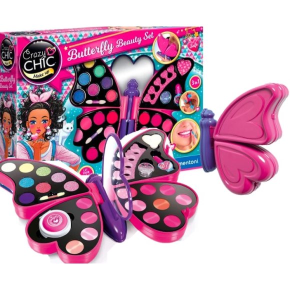 CRAZY CHIC SET TRUCCHI BAMBINA  CON MAKE-UP, SMALTI E ACCESSORI BEAUTY 