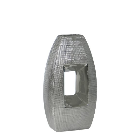 VASO CERAMICA 28 CM - ARGENTO 