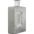 VASO CERAMICA BIANCO E ARGENTO 28 CM VASO CERAMICA BIANCO E ARGENTO 28 CM