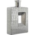 VASO CERAMICA BIANCO E ARGENTO 28 CM VASO CERAMICA BIANCO E ARGENTO 28 CM