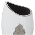 CAMACHO VASO CERAMICA FOGLI 12x18x36 CM- ARGENTO/BIANCO 