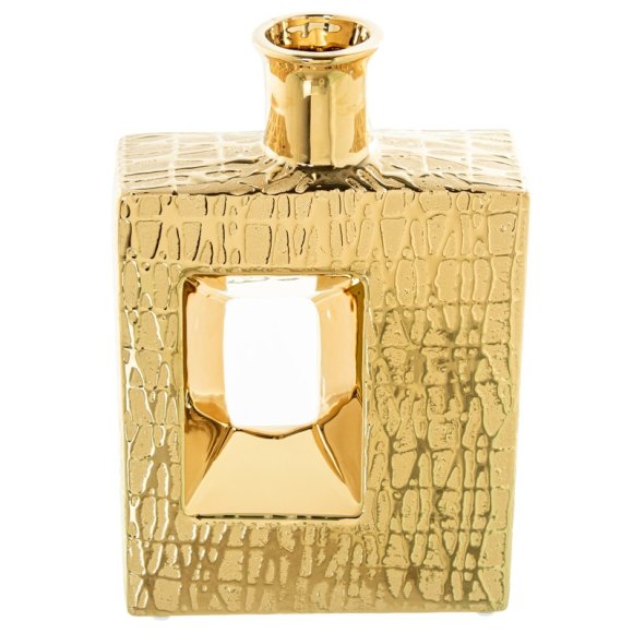 CAMACHO VASO IN CERAMICA 17X7X28 CM - DORATO