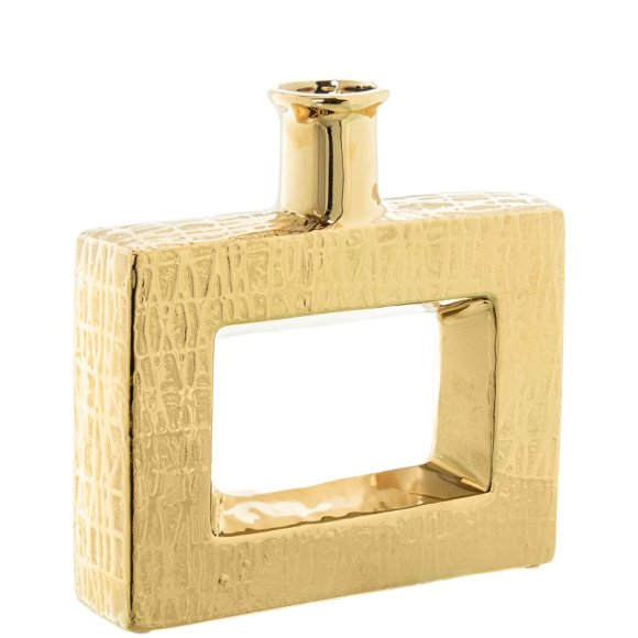 CAMACHO VASO IN CERAMICA 24x6x24 CM - DORATO