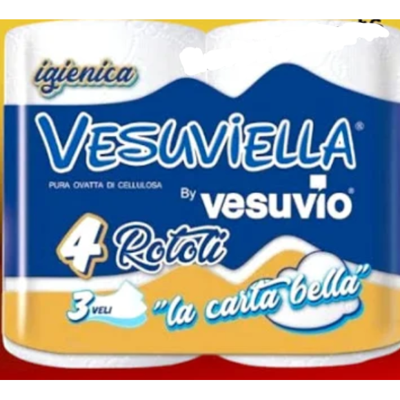 VESUVIELLA CARTA IGIENICA 3 VELI - 4 ROTOLI 