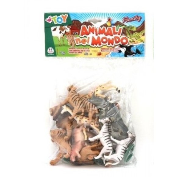 SET 10 ANIMALI DELLO ZOO GLOBO - FIGURE REALISTICHE W'TOY