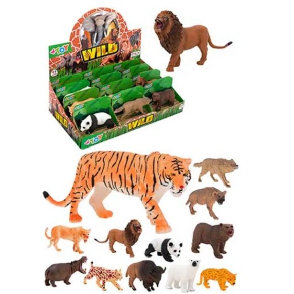ANIMALI DELLO ZOO 8,5 CM GLOBO 39608 - MINIATURE W'TOY ASSORTITE
